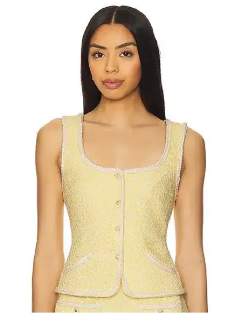 Amanda Uprichard Caligari Vest in Yellow